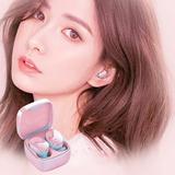 Rdeuod Bluetooth Headphones New Bluetooth 5.3 True Wireless Bluetooth Headset Dual Ear In Ear Mini Universal Headset Hifi Stereo Sound Quality-S Bluetooth Headset Pink 14*8*4cm