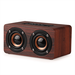 Wooden Combination Speaker Wireless Bluetooth 5.0 Speaker Stereo Loudspeakers with 2 Horn Portable Mini Multimedia Music Speakers with Superior Sound Quality(Red Wood)