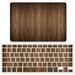 CatXQ Wood Series Set Folio Hard Case for MacBook Pro Retina 15 (2012-2015 Models: A1398) with Keyboard Cover - D