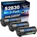 EASYPRINT (3-Black) Compatible S2830 Toner Cartridges Replacement for S2830 S2830X S2830dn Printer (3-Pack)