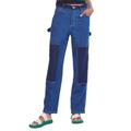 Mixed Denim Painter Pants