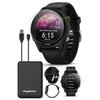 Garmin Forerunner 255 Music (Black) GPS Running Smartwatch | Runnerâ€™s Bundle with PlayBetter HD Screen Protectors & Portable Charger