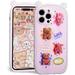 Compatible iPhone 14 pro 3D Phone case Kawaii Rabbit Pattern Girl iPhone 14 pro Phone case Cute Cartoon Girl Pink Phone case TPU Material Shockproof 6.1 inch Phone case