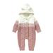 YDOJG Boys Girls Print Sweater Sweatshirts Baby Boy Girl Knitted Romper Outfits Hooded Sweater Bear Jumpsuit Overalls Playsuit Outerwear For 6-9 Months