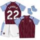 Aston Villa Castore Home Baby-Kit 2023-24 mit Zaniolo 22-Aufdruck