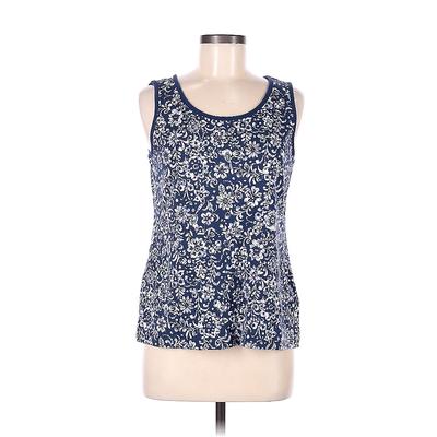 Lands' End Sleeveless Blouse: Blue Tops - Women's Size Medium