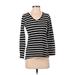 Zara Long Sleeve T-Shirt: Black Print Tops - Women's Size Small