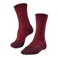 FALKE Women's TK2 Explore Wool Hiking Socks, Warm, Red (Scarlet 8280), 4-5 (1 Pair)