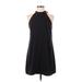 Nicole Miller New York Cocktail Dress - Shift: Black Solid Dresses - Women's Size 6