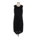 Elie Tahari Casual Dress - Shift Crew Neck Sleeveless: Black Solid Dresses - Women's Size Small