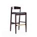 Ceets Klismos 30.5" Bar Stool Wood/Upholstered/Leather in Black | 1 | Wayfair BS014-BK