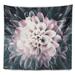 East Urban Home Macro Chrysanthemum Flower Tapestry Metal in Black/Gray | 32 H x 39 W in | Wayfair 374CAC53CA2B49169EA76A0EAD692C3B