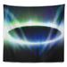 East Urban Home Abstract Large Oval Fractal Light Tapestry Polyester in Black/Blue | 68 H x 80 W in | Wayfair C8654F213D27447C87A1F21B2C625DC6