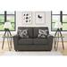 Signature Design by Ashley Cascilla Loveseat Polyester in Gray | 36 H x 63 W x 38 D in | Wayfair 2680435