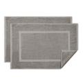 Home Treasures Linens Riviera 2 Piece Solid Color Bath Mat Set 100% Cotton in Gray | 36 H x 36 W x 0.5 D in | Wayfair EMRIV8BAMSETCH