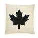 Loon Peak® Oswalt Maple Leaf Knit Throw Pillow Polyester/Polyfill/Acrylic in Gray/White | 18 H x 18 W x 4 D in | Wayfair