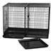 Tucker Murphy Pet™ Rubalcava Modular Pet Crate Metal in Black | 32.5" H x 47.5" W x 23.63" D | Wayfair 62817EE4C3ED4312BBCA869E4060FFA9