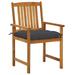 Rosecliff Heights Outdoor Patio Dining Chair w/ Cushions Solid Wood Acacia Wood in Brown | 36.22 H x 24.02 W x 22.44 D in | Wayfair