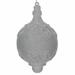 The Holiday Aisle® Flocked Drop Finial Christmas Ornament Plastic in Gray/Yellow | 9 H x 9 W x 9 D in | Wayfair 2EFEB59AE82A48198EE43450377FB39C