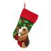 The Holiday Aisle® Christmas Stocking, Dog Polyester in Green/Red | 20.5 H x 10.25 W in | Wayfair 8F494F8F6AF740CEAA5441DAC7950F8E