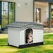 Tucker Murphy Pet™ Dearria Gray Plastic Dog House Plastic House in Gray/White | 26 H x 36 W x 27.1 D in | Wayfair CD248E7FB8044AB7B5A167D16BC0ADA0