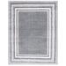 Gray/White 77 x 53 x 1.38 in Indoor Area Rug - Ebern Designs Omveer Striped Machine Woven Polypropylene Area Rug in Gray/Ivory | Wayfair