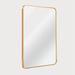 Everly Quinn Perivolia Rectangle Metal Wall Mirror Metal in Yellow | 30 H x 22 W x 1.1 D in | Wayfair 37945EEB6DE64EED9D7216E272BB7618