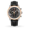 Breitling Navitimer 1 Chronograph Grey Dial Black Leather Strap Watch