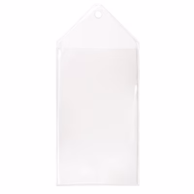 Heavy Duty Vinyl Hanging Price Tag or Bookmark Sleeve or Cover - Ideal for Furniture Price Tags Size: 2 5/8" x 4 1/2" 100 Sleeves |