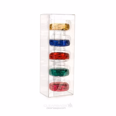 Macaron Boxes Crystal Clear French Hold 5 Macarons 2 9/16" x 2" x 7 1/2" 25 Sets