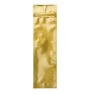 Gold Metallized Hanging Zipper Barrier Bags 2 1/2