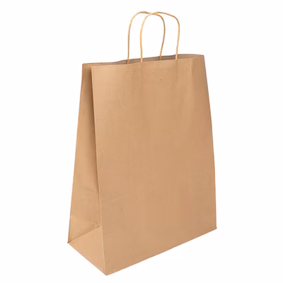 Kraft Paper Merchandise Handle Bags 50 Pack 13" x 5 7/8" x 16 1/8"