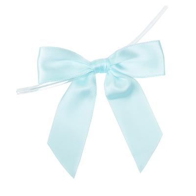 Light Blue Pre-tied Bow 3 1/2