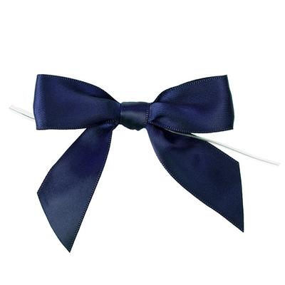 Navy Blue Pre-tied Bow 3 1/2" 25 pack