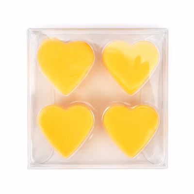 Clear Artisan Candy Box Set, Heart Insert 2 3/4" x 13/16" x 2 11/16" 25 pack