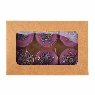 Kraft Artisan Candy Box Set, Round Insert 2 3/4" x 13/16" x 4 1/16" 25 pack