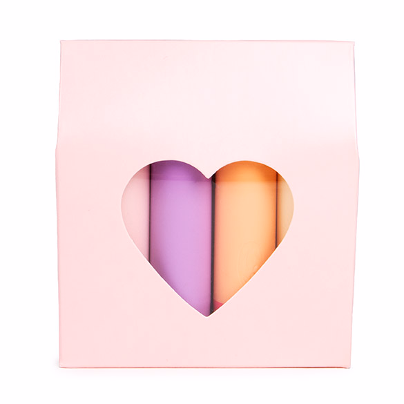 Pink Shaped Favor Box with Heart Window 3 1/2? x 1 1/2? x 4? 25 Pack |FS344