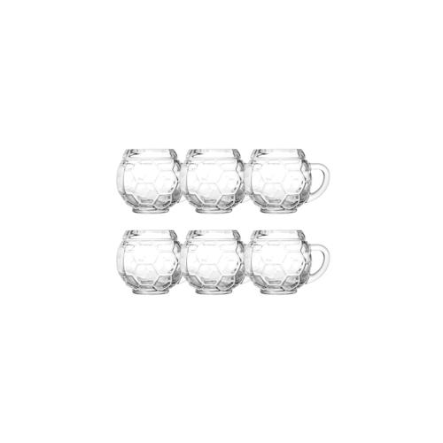 Bierglas 6er Set Biergläser Fussball Bierkanne 0,3 Liter