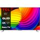 65" TCL 65RC630K Smart 4K Ultra HD HDR QLED TV, Silver/Grey