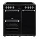 BELLING Kensington 90E Electric Ceramic Range Cooker - Black & Chrome, Black