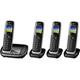 PANASONIC KX-TGJ424EB Cordless Phone - Quad Handsets, Black