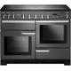 RANGEMASTER Professional Deluxe 110 cm Electric Induction Range Cooker - Slate & Chrome, Silver/Grey,Black