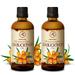 Sea Buckthorn Oil (2pack of 2 x 3.4oz) 6.8oz - Cold Pressed - Pure & Natural - Hippophae Rhamnoides - Carrier Oil for Essential Oils - Nails - Hair - Face & Body Care