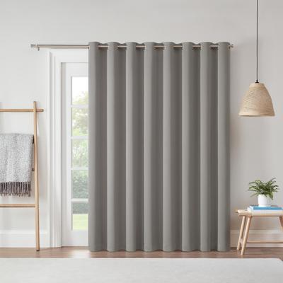 Eclipse Blackout Curtains, Darrell Thermaweave Grommet Extra Wide Curtains, Sliding Door Curtains 84 in x 100 in