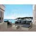 4 Pieces Outdoor Wicker Sectional Sofa Set Furniture Set, Patio Courtyardn Conversation Sets with Coffee Table