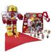 RYAN S WORLD Mega Mecha Titan Robot; Chest transforms into Red Titan Robot; Contains 5 Micro Figures a Spinner Wearable Eye mask & Cape and Stickers