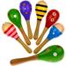 Dazzling Toys Maracas for Kids -6 Fiesta Party Decoration Maracas -Mini Wooden Maracas Baby Toy -Mexican Party Decorations -Toy Maracas Party Favors - Musical Instrument -Music Toys for Toddlers