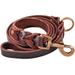 ADITYNA Braided Leather Dog Leash 5.6 ft - Heavy Duty Training Leather Dog Leashes for Small Medium Large and Extra-Large Dogs (Brown 5.6 ft x 5/8 )
