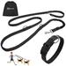 MYDAYTIN Double Dog Leash Up to 60kg 3M Hands Free Dog Leash Shock Absorbing Waist Dog Leash Retractable Reflective Adjustable Nylon Dual Dog Leash for Jogging Walking Running Extra Dog Colla