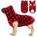 IDOMIK Dog Winter Coat/Hoodie With Removable Hat British Plaid Dog Cold Weather Jacket/Clothes For Small Medium Large Breeds Warm Plush Lined Girl Boy Vest With Pocket Cozy Hooded Pet Apparel/Out